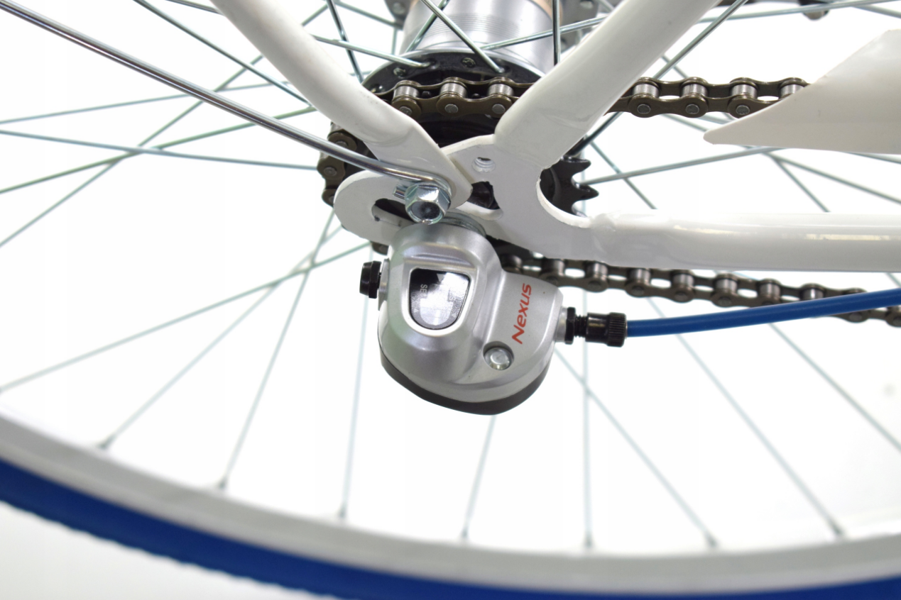 Meisjesfiets - 26 inch - met 3 versnellingen - wit blauw