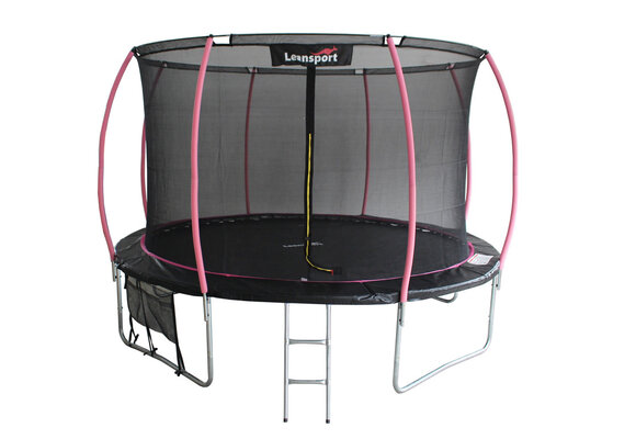 Trampoline - 183 cm - roze zwart - veiligheidsnet - tot 50kg