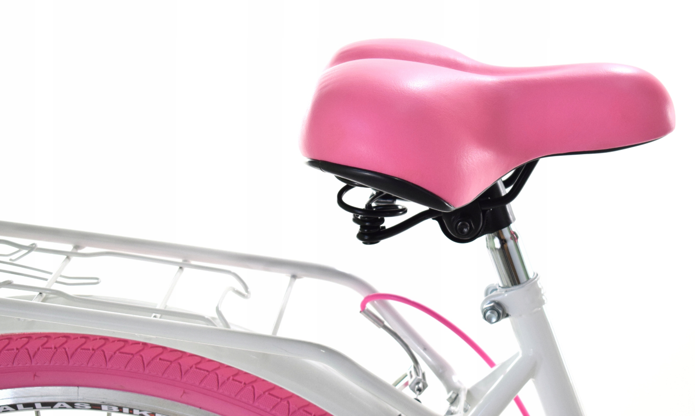 Meisjesfiets - 26 inch - met 7 versnellingen - wit roze