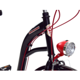 Meisjesfiets - 26 inch - met 7 versnellingen - zwart rood