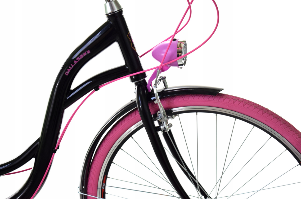 Meisjesfiets - 26 inch - met 7 versnellingen - zwart roze
