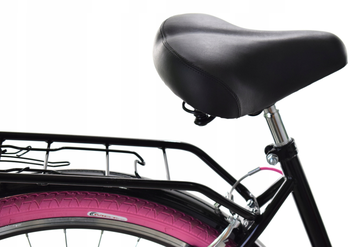 Meisjesfiets - 26 inch - met 7 versnellingen - zwart roze