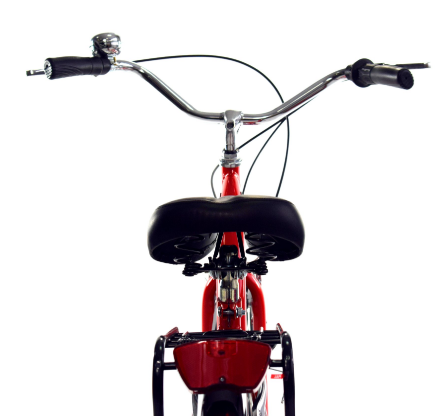 Meisjesfiets - 26 inch - met 7 versnellingen - rood zwart