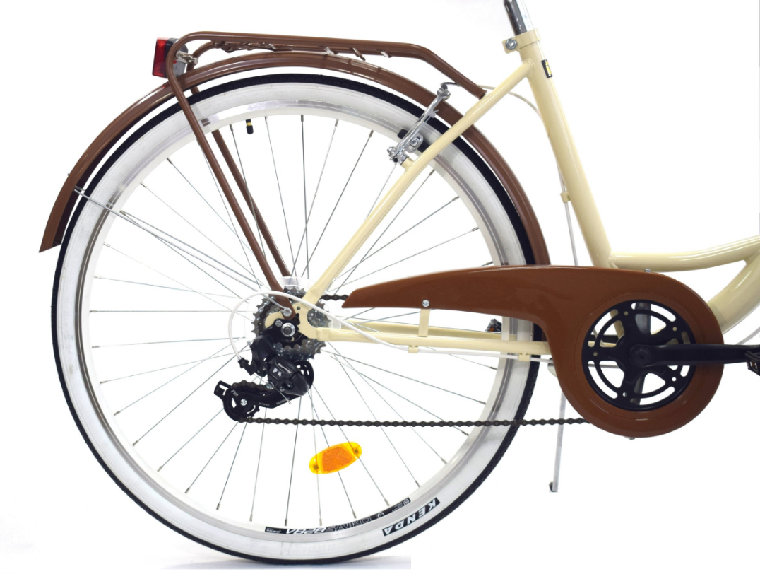 Meisjesfiets - 26 inch - met 7 versnellingen - crème bruin