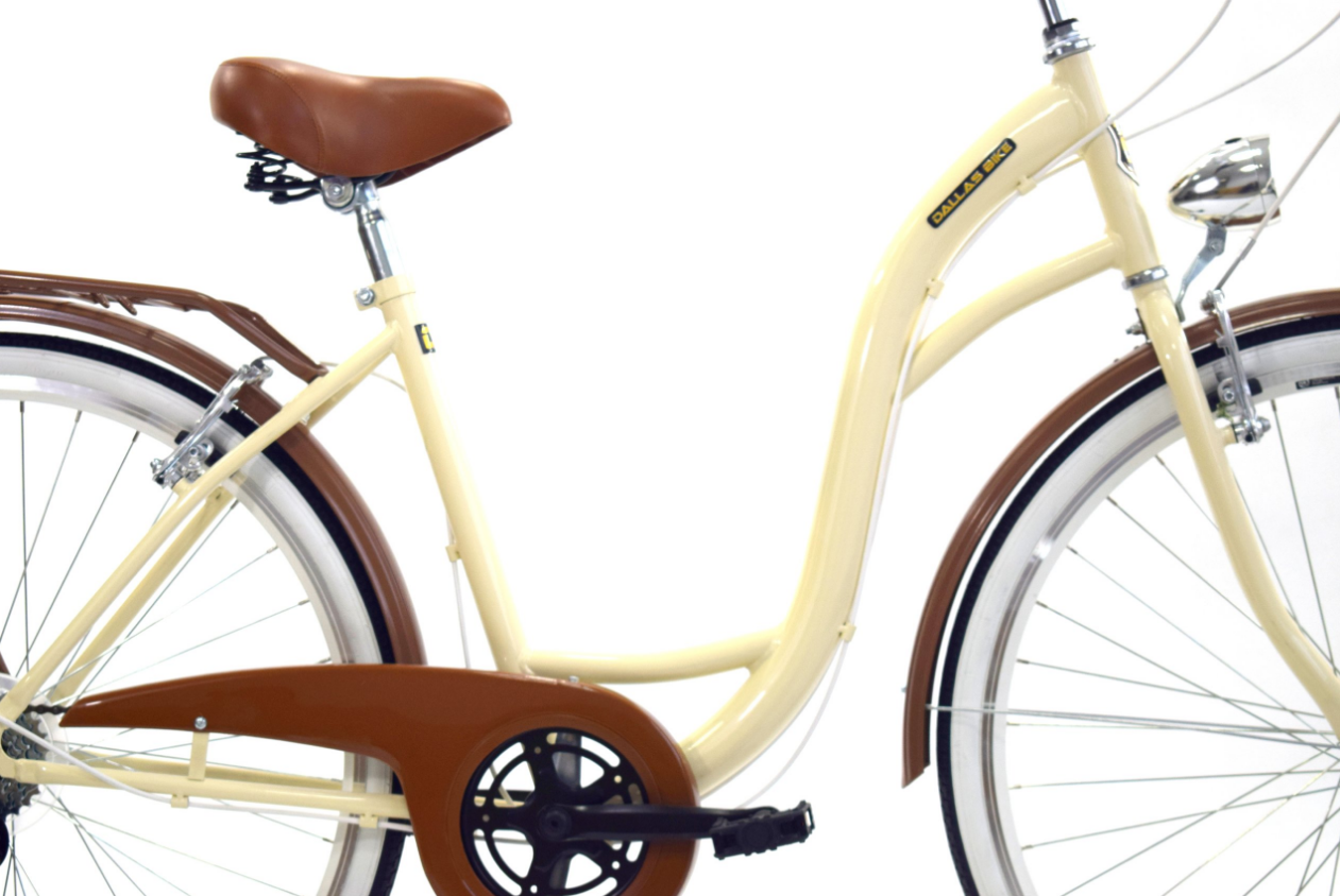 Meisjesfiets - 26 inch - met 7 versnellingen - crème bruin