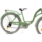 Meisjesfiets - 26 inch - met 7 versnellingen - mintgroen wit