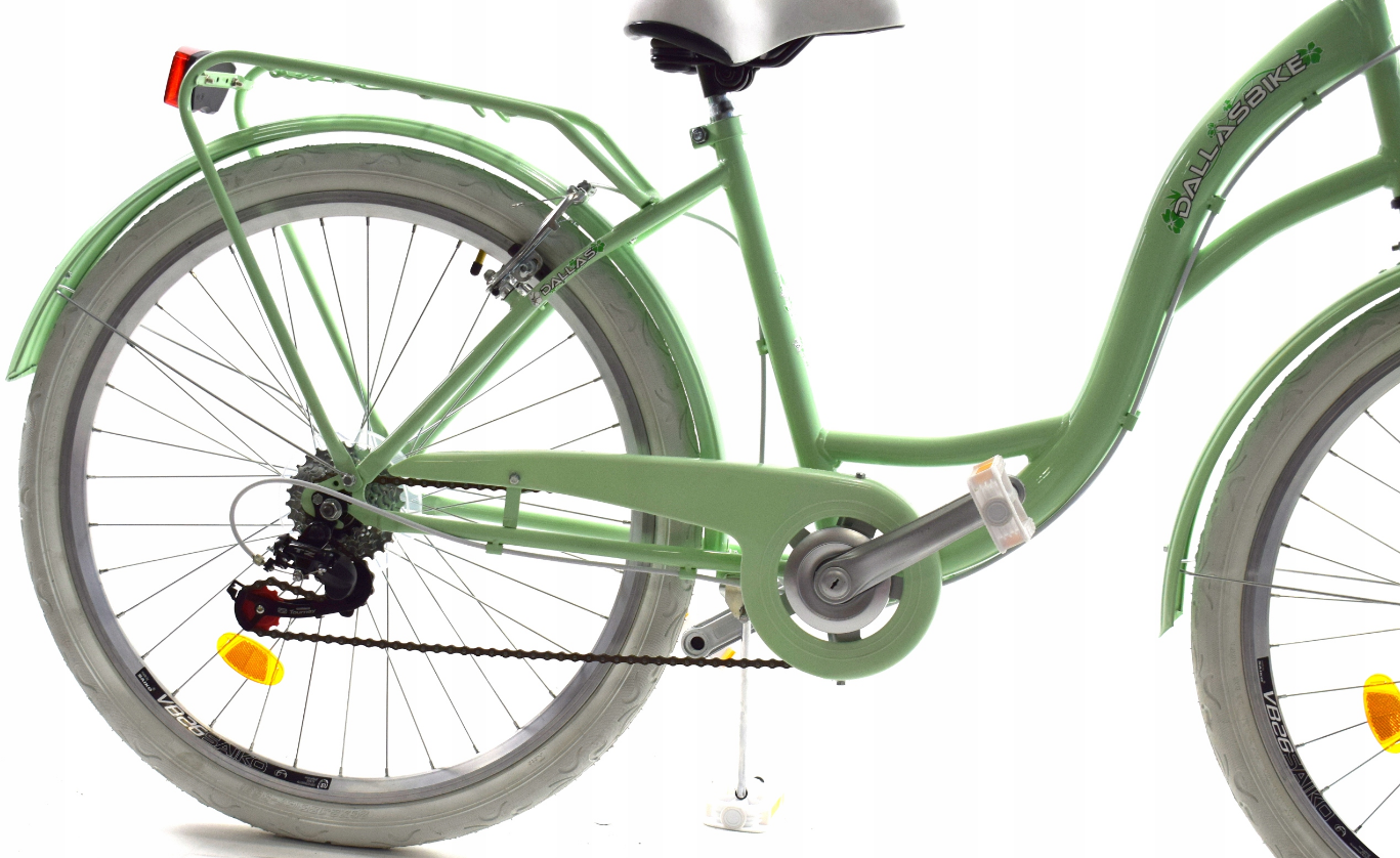 Meisjesfiets - 26 inch - met 7 versnellingen - mintgroen wit