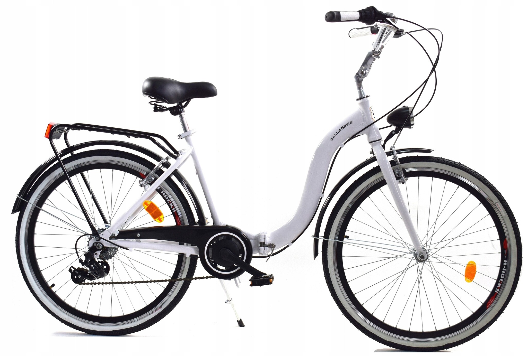 Vouwfiets - 26 inch - met 7 versnellingen - wit zwart