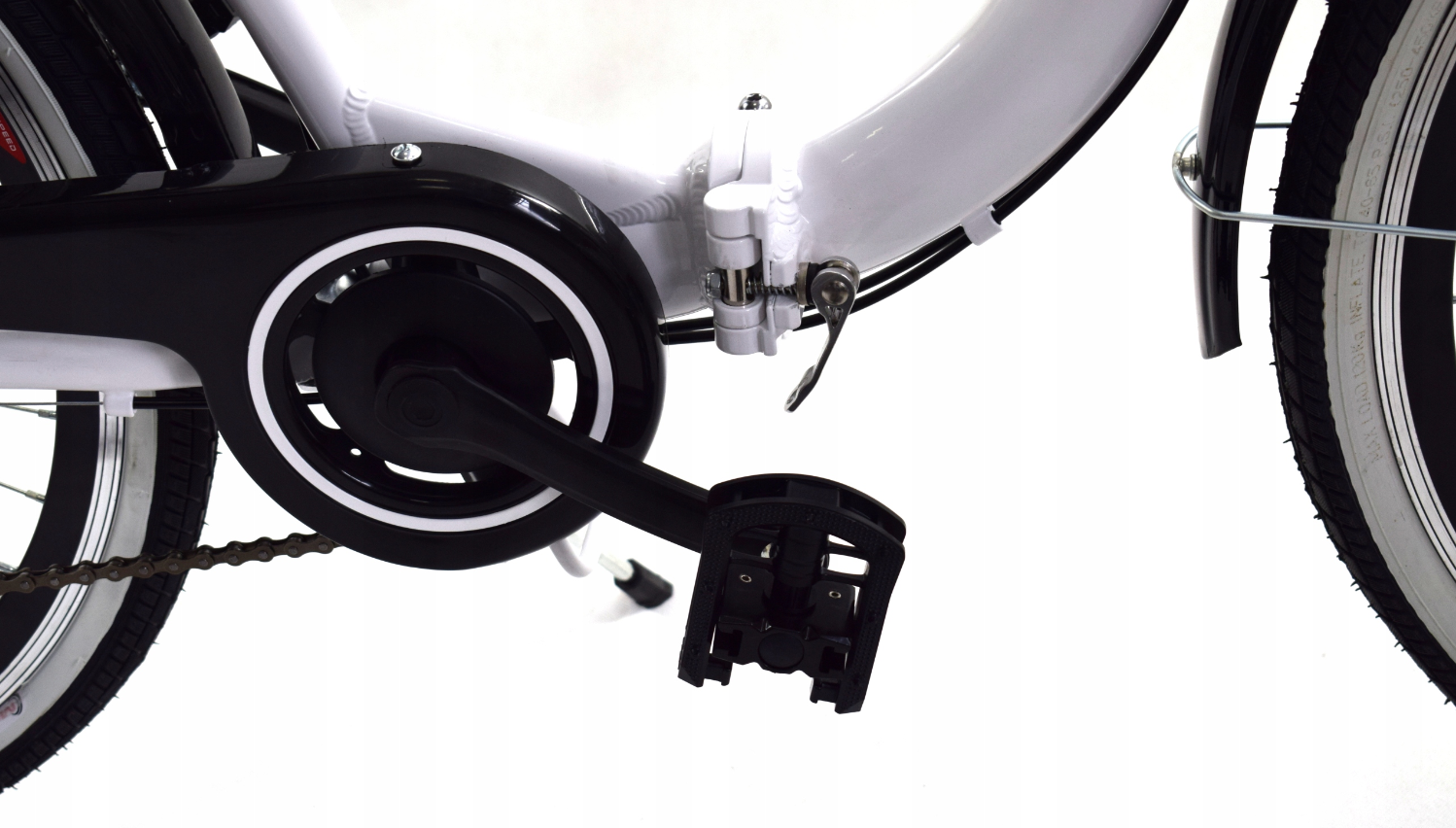 Vouwfiets - 26 inch - met 7 versnellingen - wit zwart