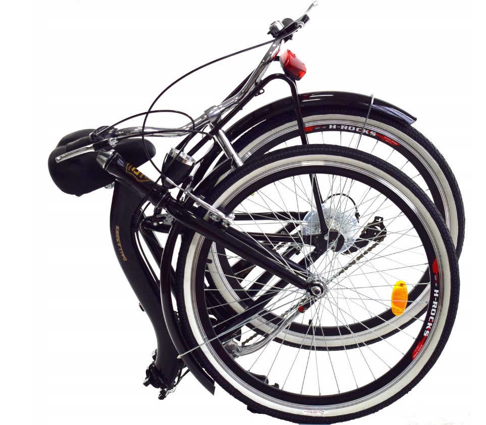 Vouwfiets - 26 inch - met 7 versnellingen - wit zwart