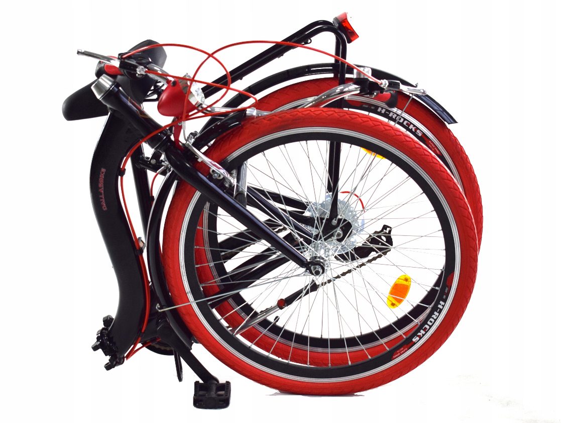 Vouwfiets - 26 inch - met 7 versnellingen - zwart rood