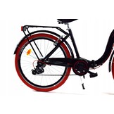 Vouwfiets - 26 inch - met 7 versnellingen - zwart rood