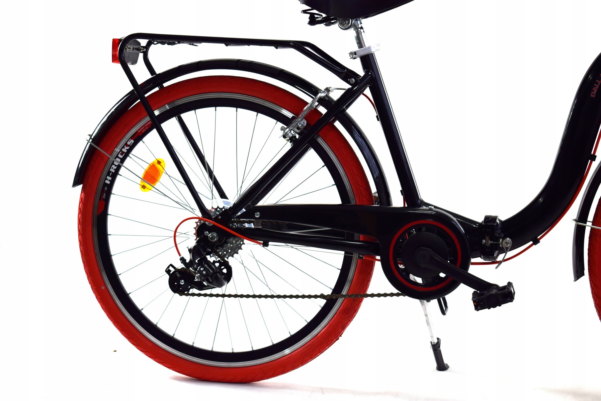 Vouwfiets - 26 inch - met 7 versnellingen - zwart rood