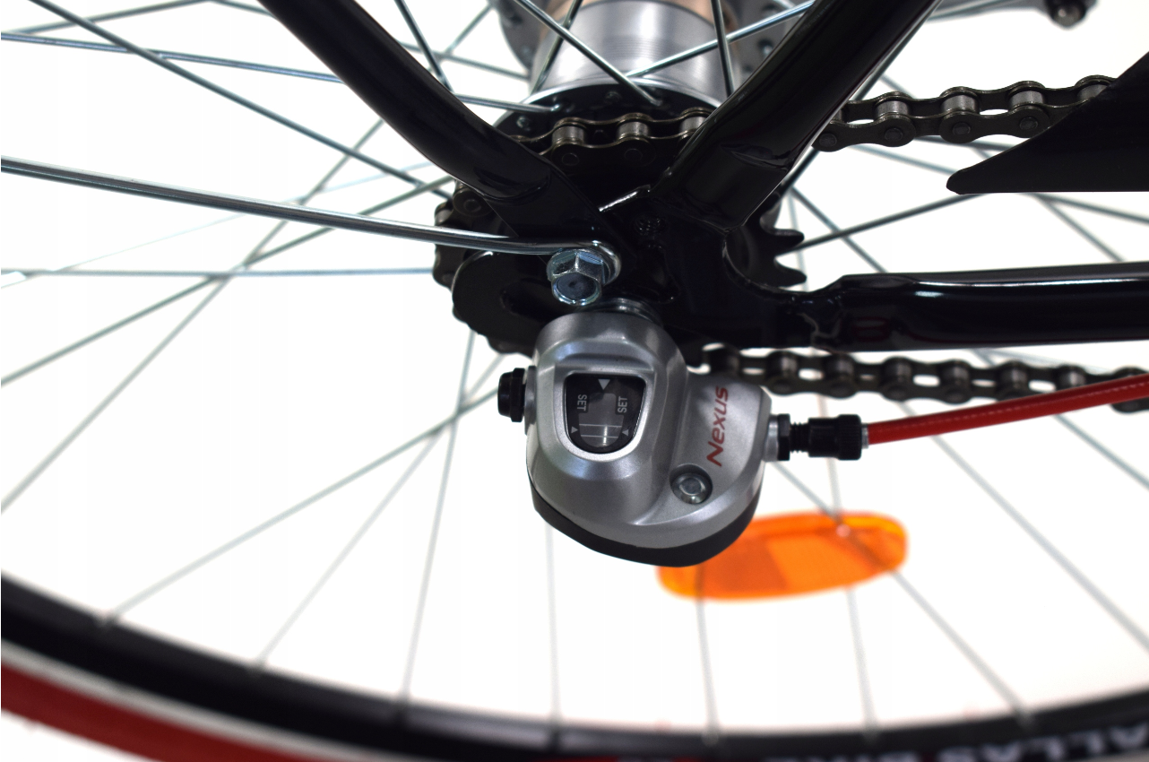 Meisjesfiets - 26 inch - met 3 versnellingen - zwart rood