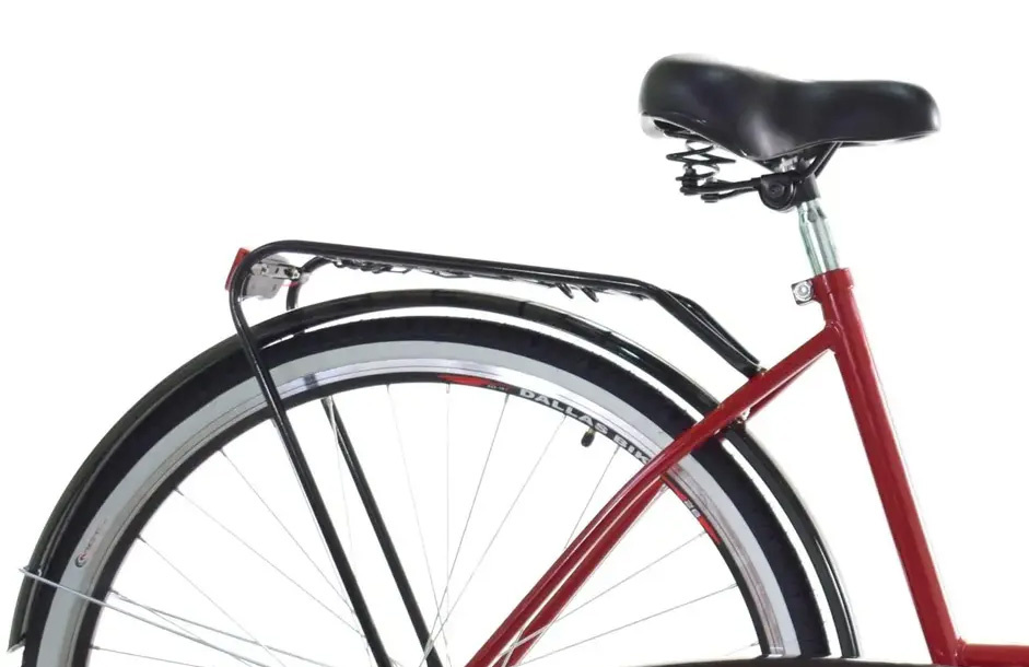 Meisjesfiets - 26 inch - met 3 versnellingen - rood zwart