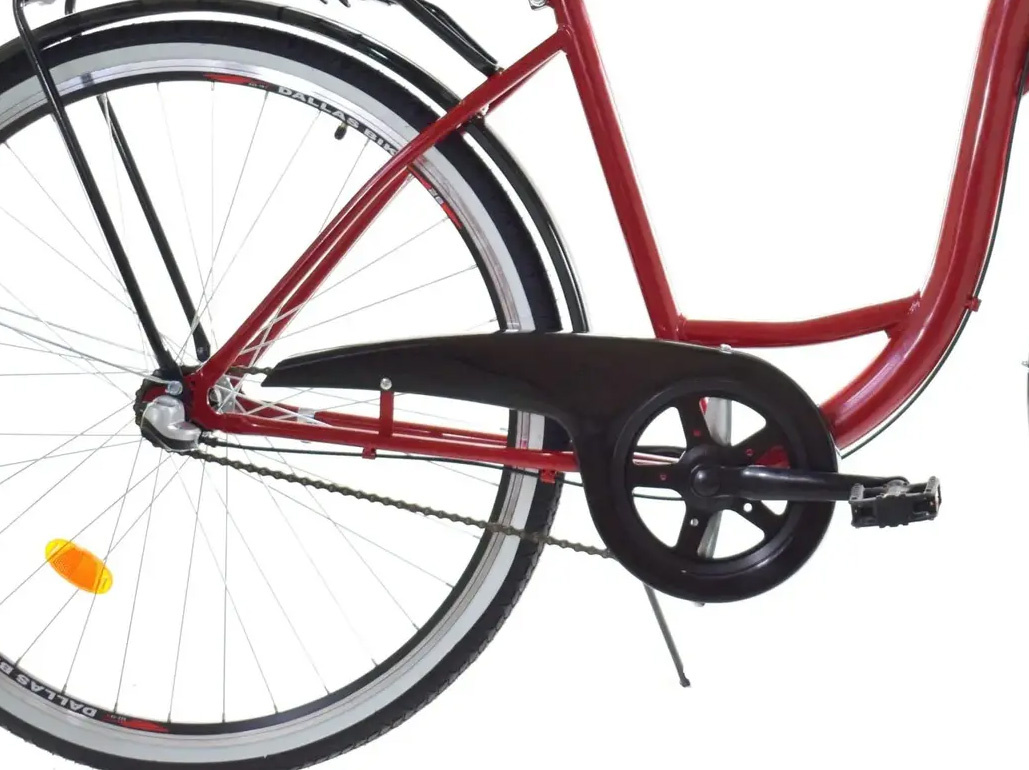 Meisjesfiets - 26 inch - met 3 versnellingen - rood zwart