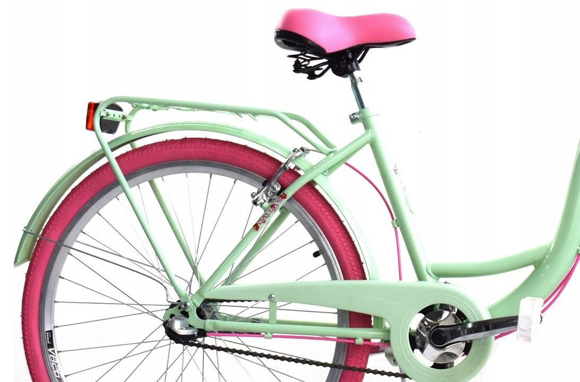 Meisjesfiets - 26 inch - met 3 versnellingen - mintgroen roze