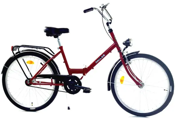 Vouwfiets - opvouwbare fiets - 24 inch - bordeauxrood