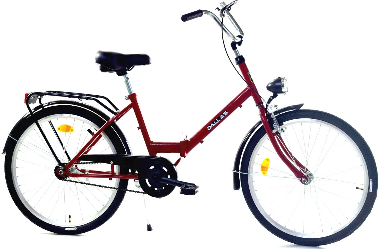 Vouwfiets - opvouwbare fiets - 24 inch - bordeauxrood