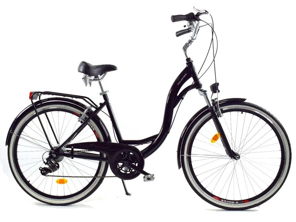 Meisjesfiets - 26 inch - met 7 versnellingen - alu - zwart