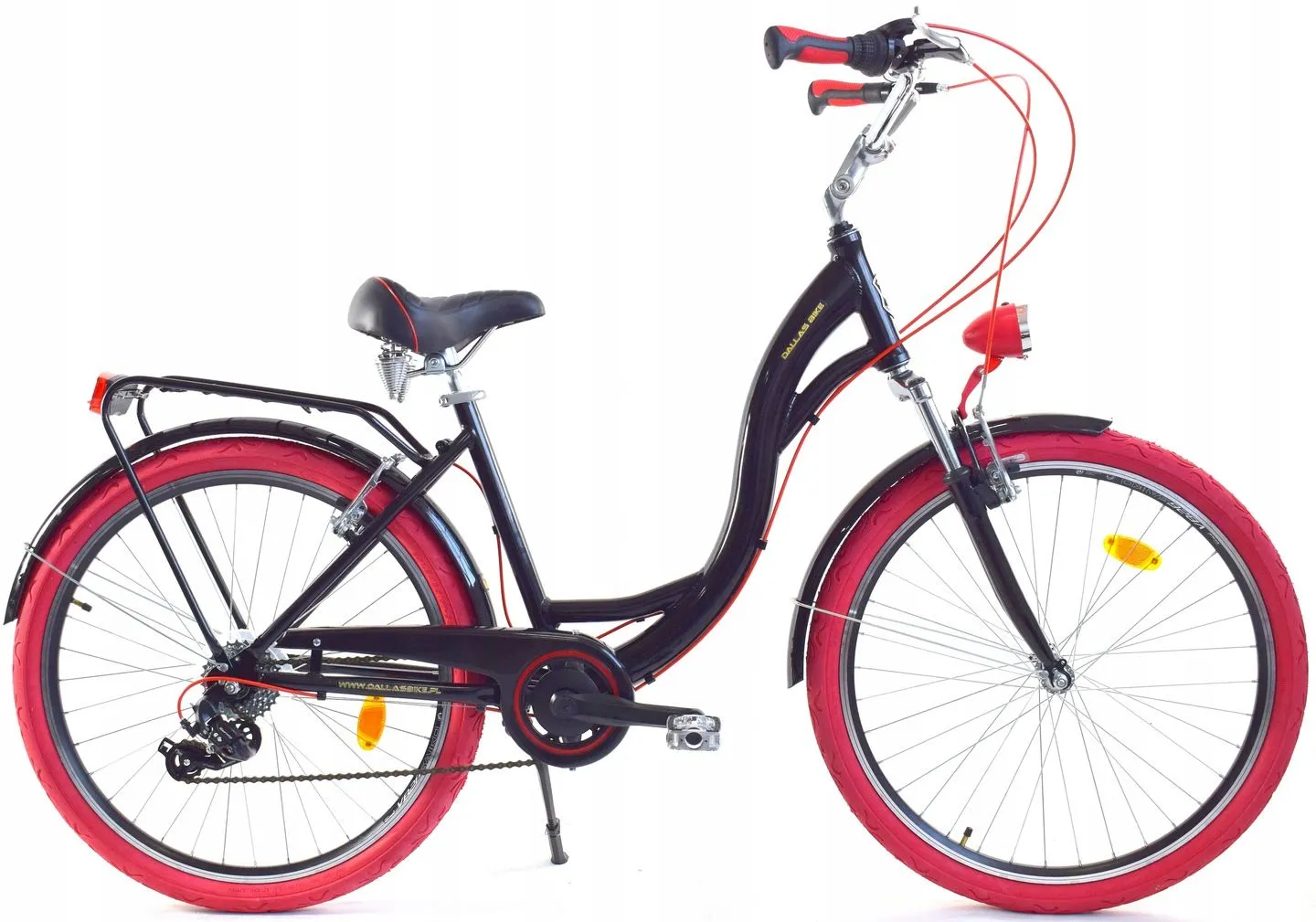 Meisjesfiets - 26 inch - met 7 versnellingen - alu - zwart rood