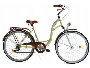 Meisjesfiets - 26 inch - 7 versnellingen - alu - crème bruin