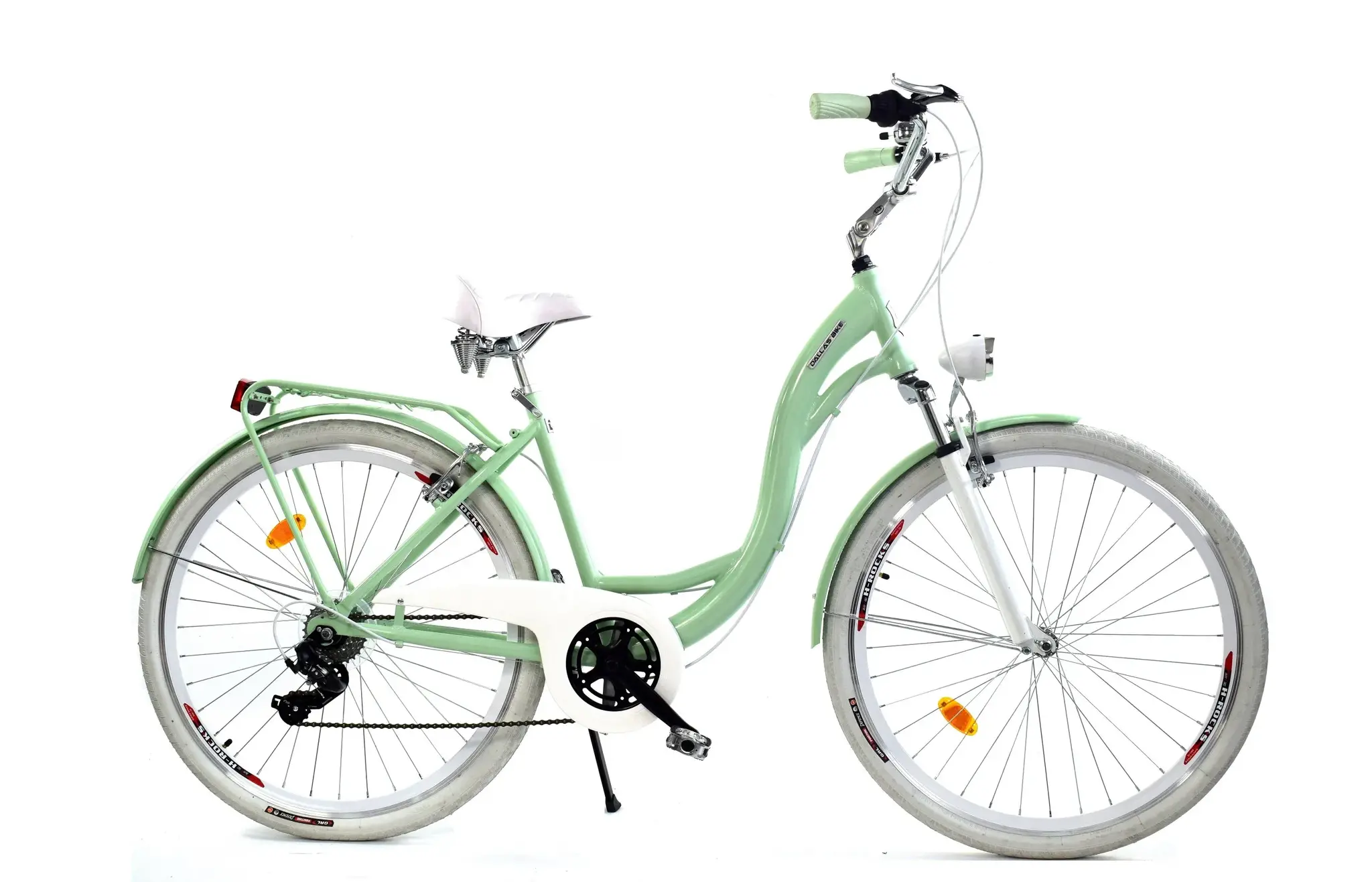 Meisjesfiets - 26 inch - 7 versnellingen - alu - mintgroen wit