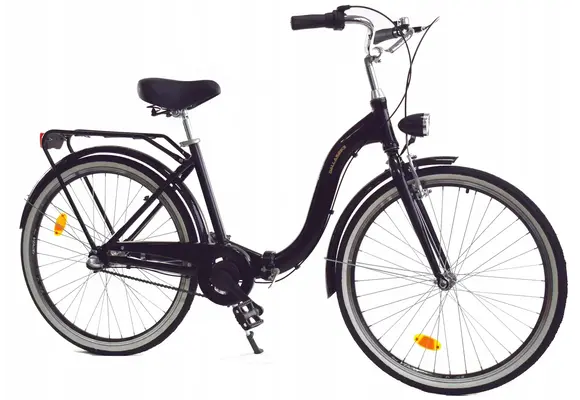 Vouwfiets - 28 inch - met 3 versnellingen - alu - zwart