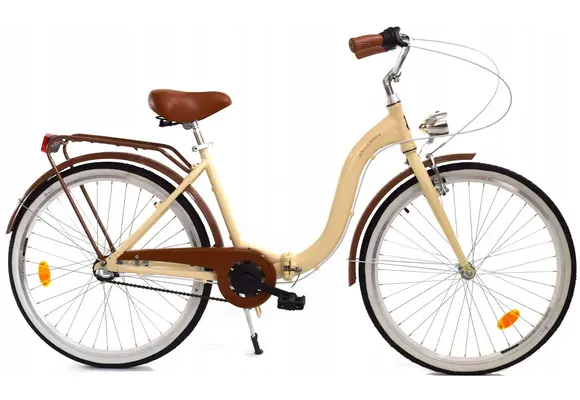 Vouwfiets - 28 inch - met 3 versnellingen - alu - crème bruin