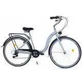Vouwfiets - 28 inch - met 7 versnellingen - alu - wit zwart