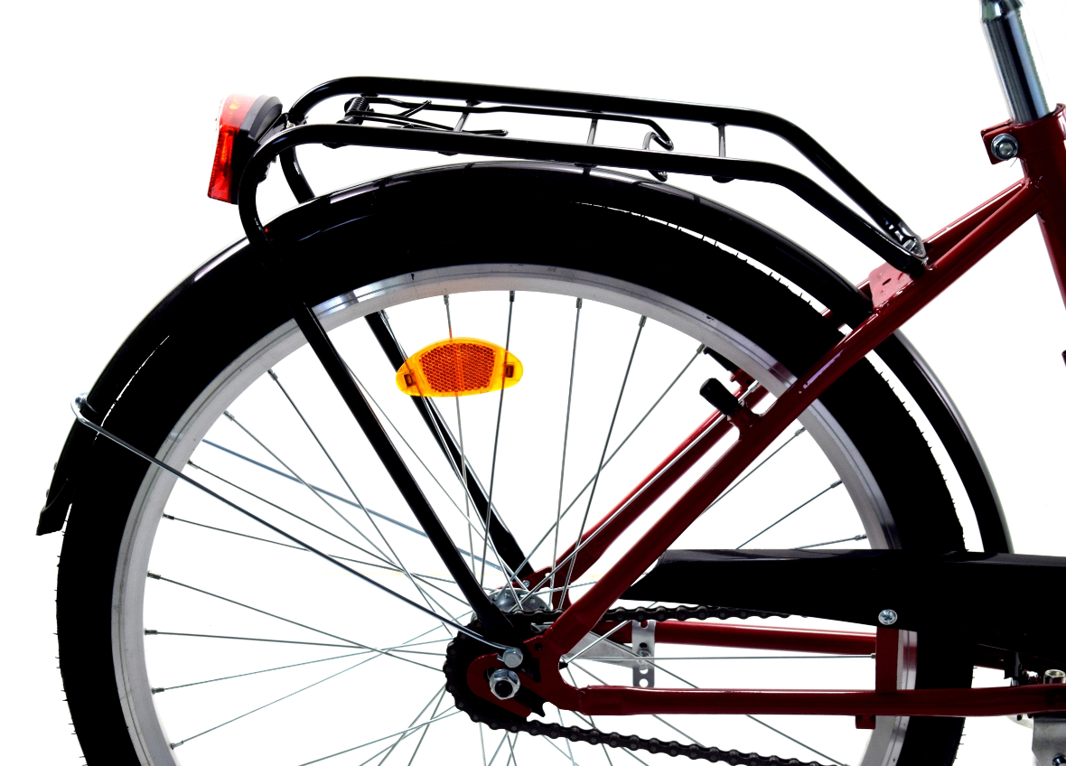 Vouwfiets - opvouwbare fiets - 24 inch - bordeauxrood