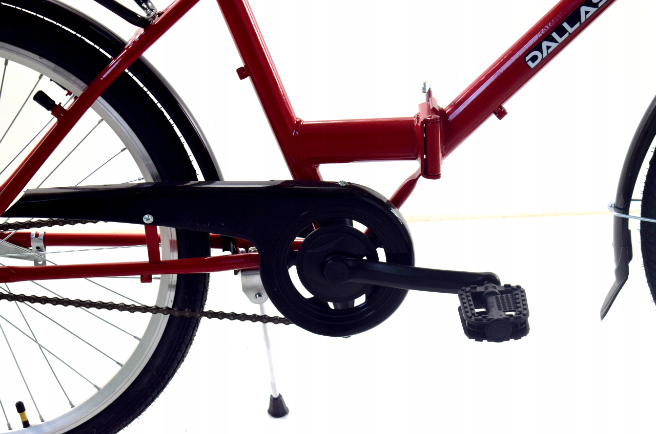 Vouwfiets - opvouwbare fiets - 24 inch - bordeauxrood