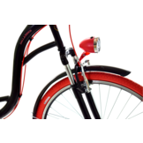 Meisjesfiets - 26 inch - met 7 versnellingen - alu - zwart rood