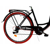 Meisjesfiets - 26 inch - met 7 versnellingen - alu - zwart rood