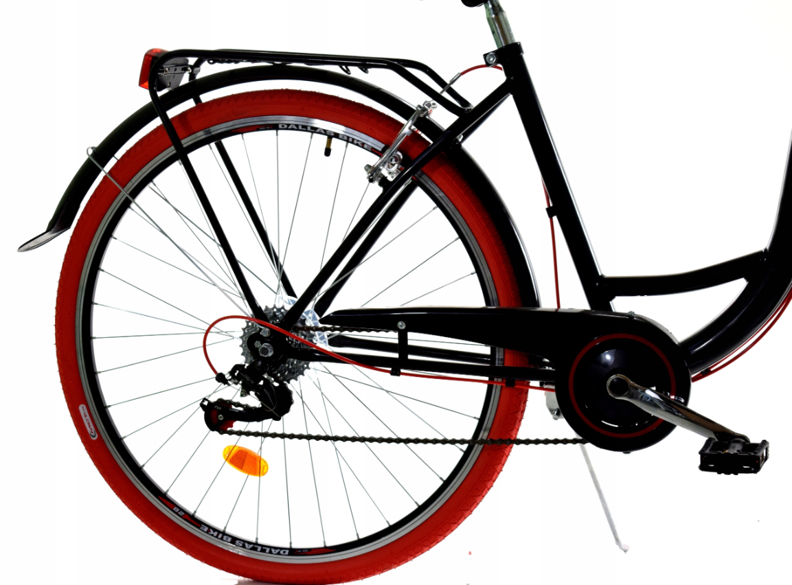 Meisjesfiets - 26 inch - met 7 versnellingen - alu - zwart rood
