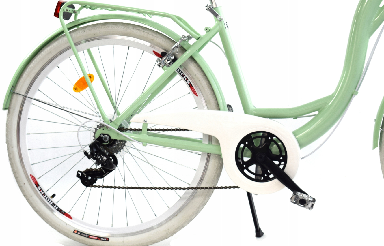 Meisjesfiets - 26 inch - 7 versnellingen - alu - mintgroen wit