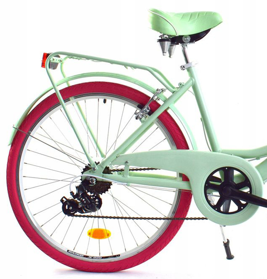 Meisjesfiets - 26 inch - 7 versnellingen - alu - mintgroen roze