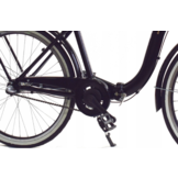 Vouwfiets - 28 inch - met 3 versnellingen - alu - zwart