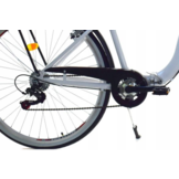 Vouwfiets - 28 inch - met 7 versnellingen - alu - wit zwart