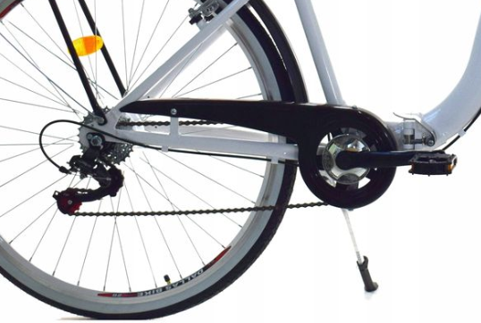 Vouwfiets - 28 inch - met 7 versnellingen - alu - wit zwart