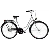 Damesfiets - 28 inch fiets - retro - wit zwart