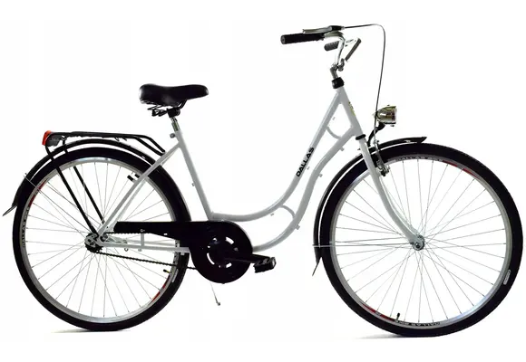 Damesfiets - 28 inch fiets - retro - wit zwart