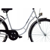 Damesfiets - 28 inch fiets - retro - wit zwart