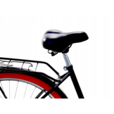 Damesfiets - 28 inch fiets - retro - zwart rood