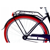 Damesfiets - 28 inch fiets - retro - zwart rood