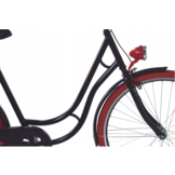Damesfiets - 28 inch fiets - retro - zwart rood