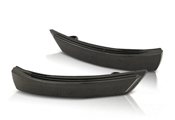 Knipperlichten spiegel geschikt voor FORD FOCUS MK2 08-10 MK3 11-18/ MONDEO MK4 10-14 LED - smoke