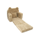 Kinderfauteuil - slaapbankje - corduroy - 51x40x41cm - beige