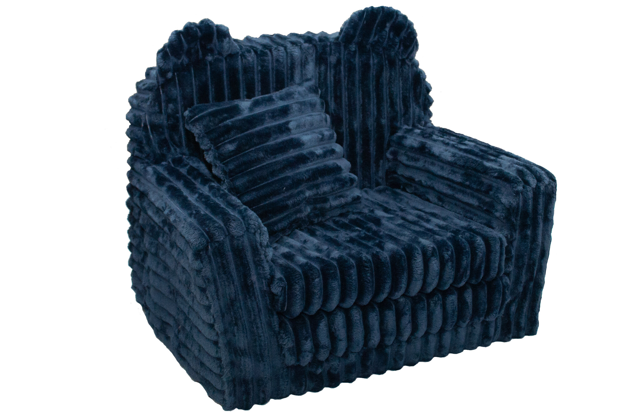 Kinderfauteuil - slaapbankje - corduroy - 51x40x41cm - blauw