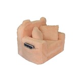 Kinderfauteuil - slaapbankje - pluche - 51x40x41cm - crème